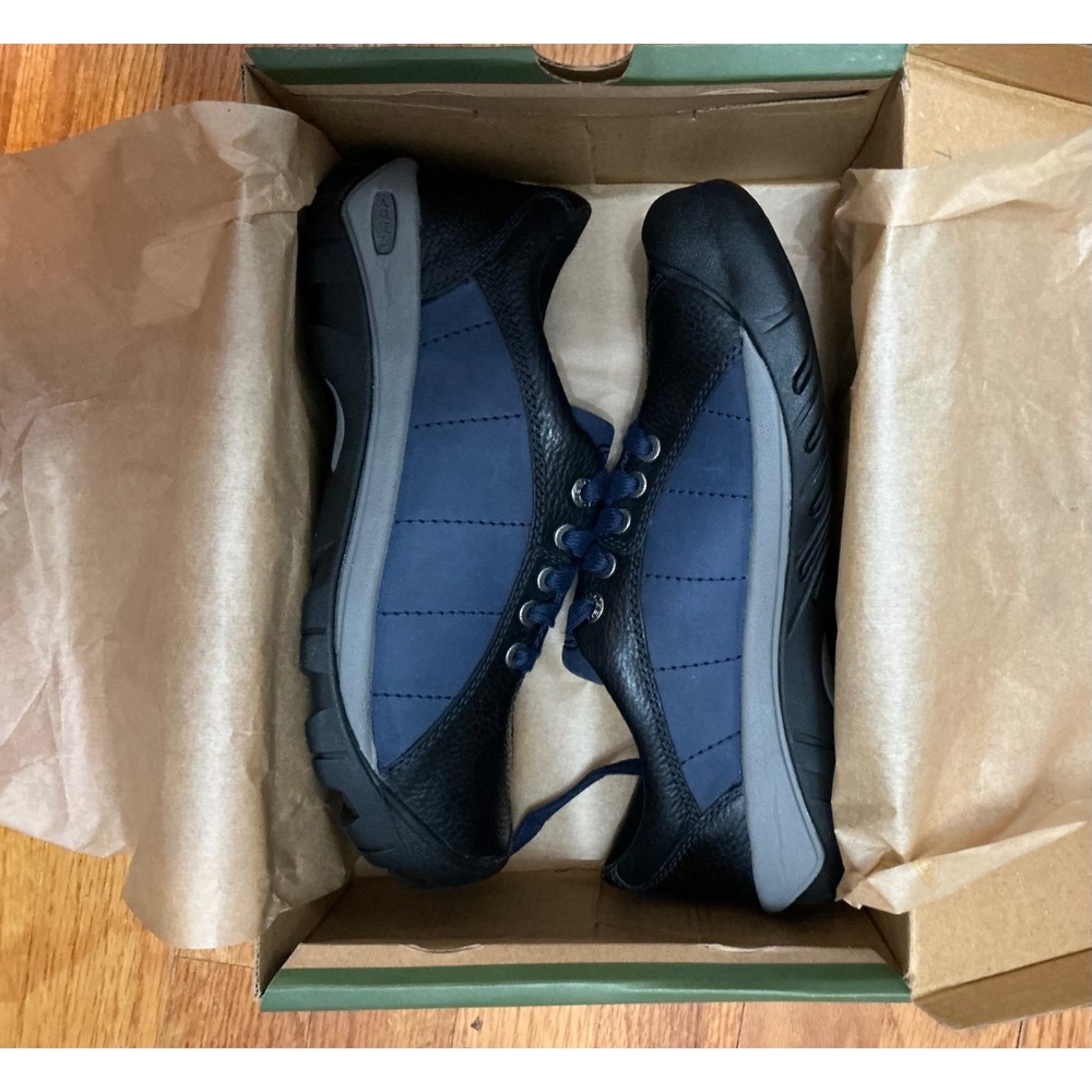KEEN Presidio Women's Shoes Size 7.5 Genuine Leather Dark Navy & Black NEW!